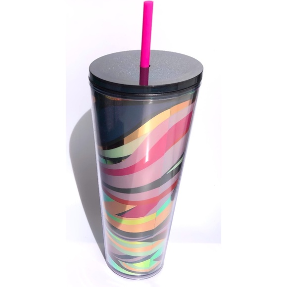 Starbucks Holiday 2021 Venti 24oz Tumbler Red Green & Gold swirl Limited Edition - Picture 3 of 9